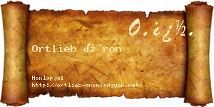 Ortlieb Áron névjegykártya